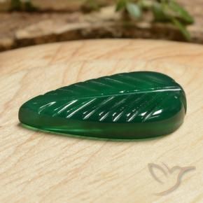 عقيق أخضر متوسط طبيعي، فانسى، 5.78 قيراط، نصف شفاف