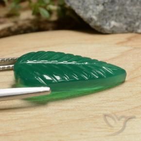 عقيق أخضر متوسط طبيعي، فانسى، 5.43 قيراط، نصف شفاف