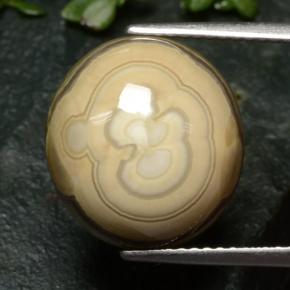 عقيق متعدد الألوان طبيعي، قصة بيضاوى، 12.04 قيراط، غير شفاف