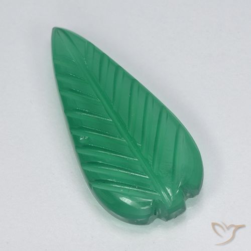 3.24ct طبيعي أخضر متوسط عقيق, قص وردة, نصف شفاف