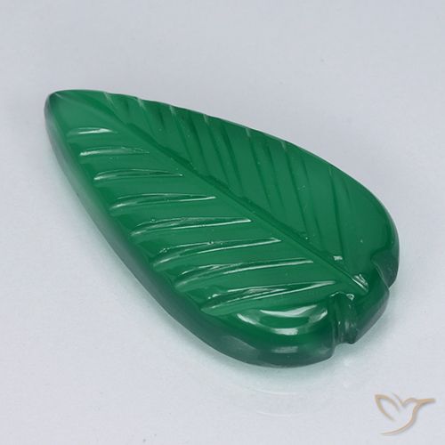 4.56ct طبيعي أخضر دافئ عقيق, قص وردة, نصف شفاف