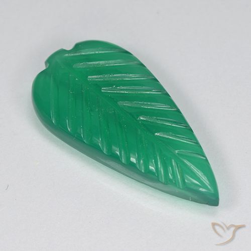 3.13ct طبيعي أخضر دافئ عقيق, قص وردة, نصف شفاف