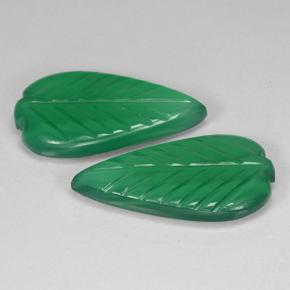 أحجار عقيق أخضر دافئ طبيعية، قص وردة، نصف شفاف، وزنها 5.74 قيراط