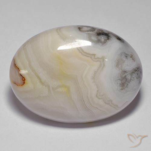 40.74ct طبيعي متعدد الألوان عقيق, بيضوي, غير شفاف
