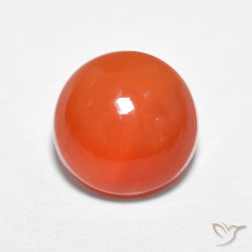 1.84ct طبيعي برتقالى متوسط عقيق, دائري, نصف شفاف