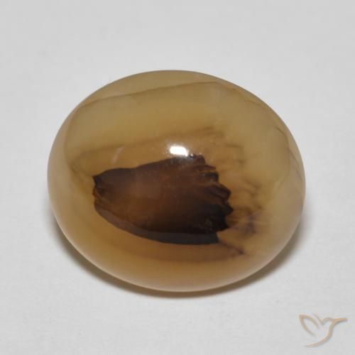 9.19ct طبيعي متعدد الألوان عقيق, بيضوي, نصف شفاف