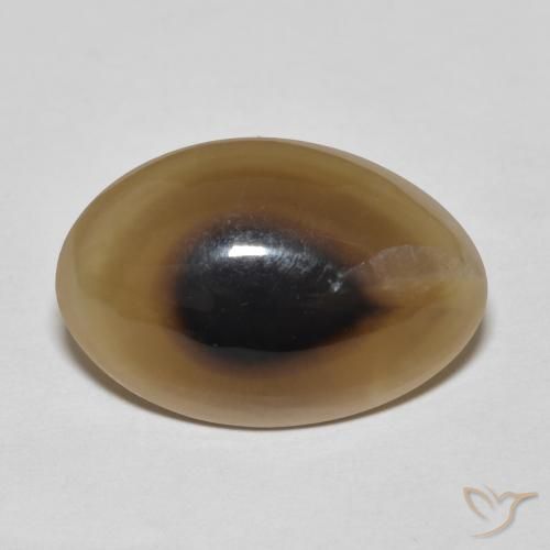11.43ct طبيعي متعدد الألوان عقيق, بيضوي, نصف شفاف