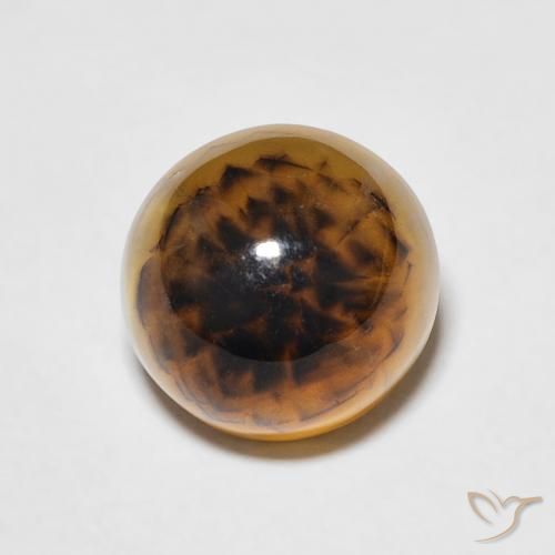 4.35ct طبيعي متعدد الألوان عقيق, دائري, نصف شفاف
