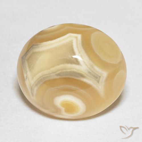 19.20ct طبيعي متعدد الألوان عقيق, بيضوي, غير شفاف