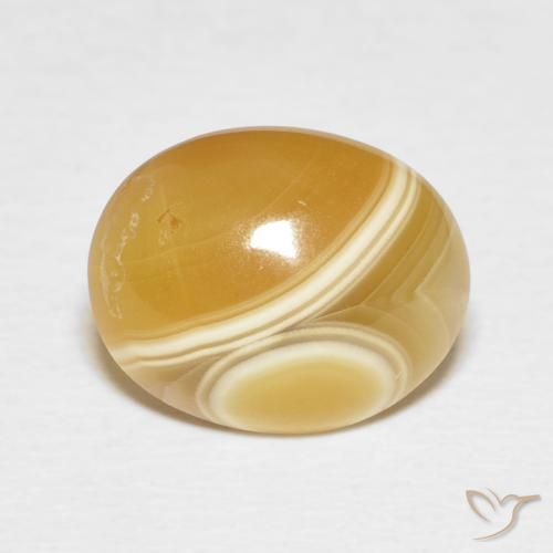 6.27ct طبيعي متعدد الألوان عقيق, بيضوي, غير شفاف