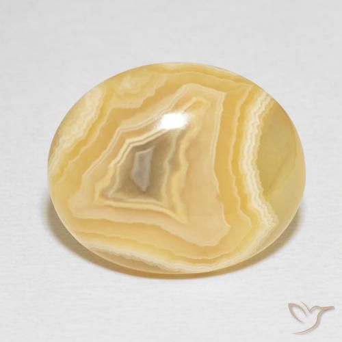 16.33ct طبيعي متعدد الألوان عقيق, بيضوي, غير شفاف