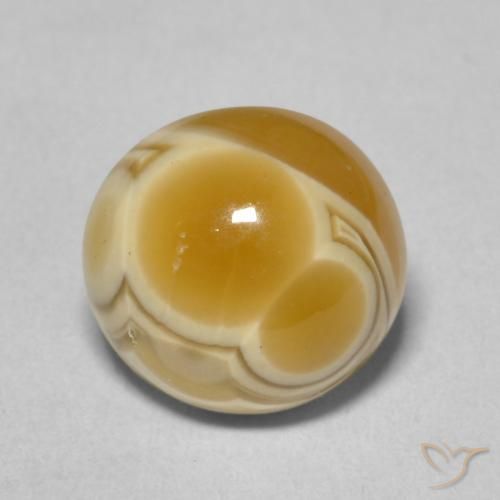 6.55ct طبيعي متعدد الألوان عقيق, دائري, غير شفاف