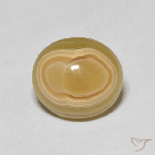 7.01ct طبيعي متعدد الألوان عقيق, بيضوي, غير شفاف