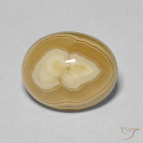 6.49ct طبيعي متعدد الألوان عقيق, بيضوي, غير شفاف
