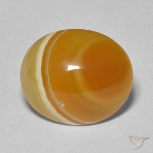 13.38ct طبيعي متعدد الألوان عقيق, بيضوي, غير شفاف