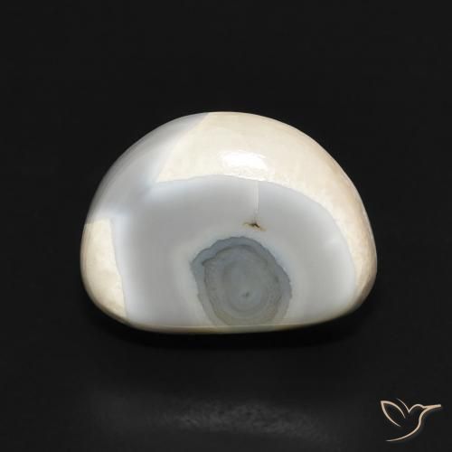 6.67ct طبيعي أبيض متعدد الألوان عقيق, فانسى, غير شفاف