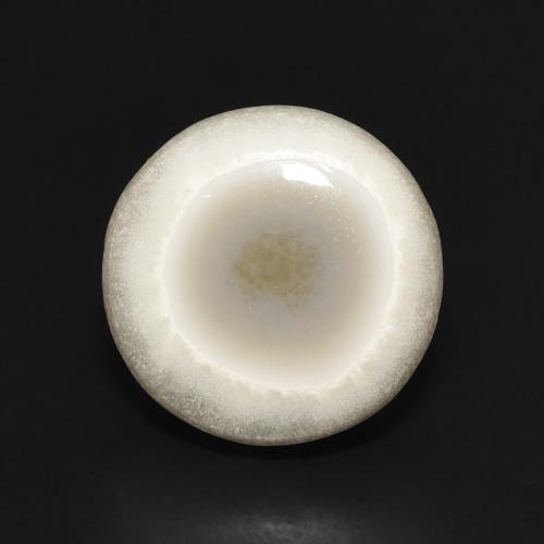 6.31ct طبيعي أبيض متعدد الألوان عقيق, دائري, غير شفاف