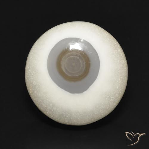 14.01ct طبيعي أبيض متعدد الألوان عقيق, دائري, غير شفاف