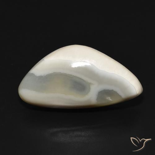 15.91ct طبيعي أبيض داكن عقيق, فانسى, غير شفاف