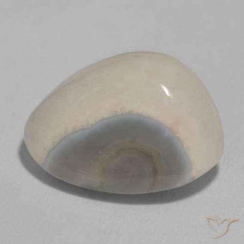 عقيق White Cream طبيعي، فانسى، 11.22 قيراط، غير شفاف