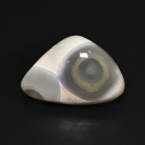 11.86ct طبيعي أبيض متعدد الألوان عقيق, فانسى, غير شفاف