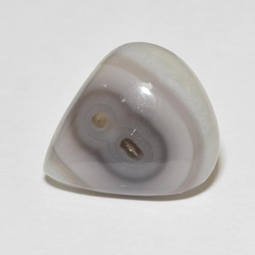 18.49ct طبيعي أبيض دافئ عقيق, شكل الكمثرى, غير شفاف