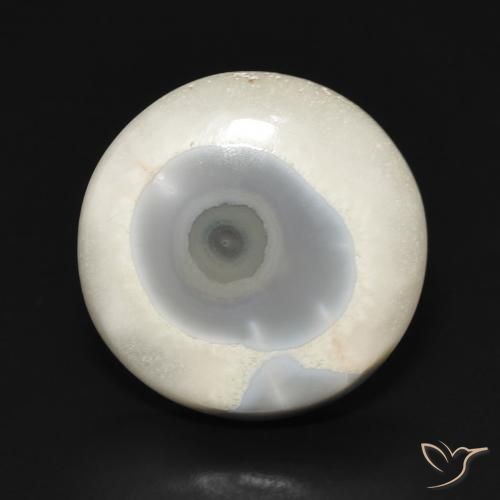13.25ct طبيعي أبيض متعدد الألوان عقيق, دائري, غير شفاف