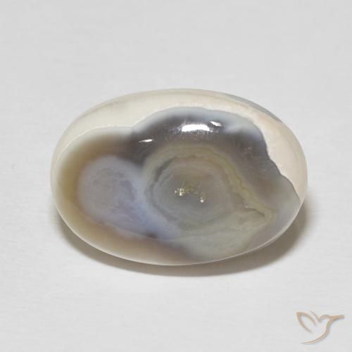 11.46ct طبيعي متعدد الألوان عقيق, بيضوي, غير شفاف