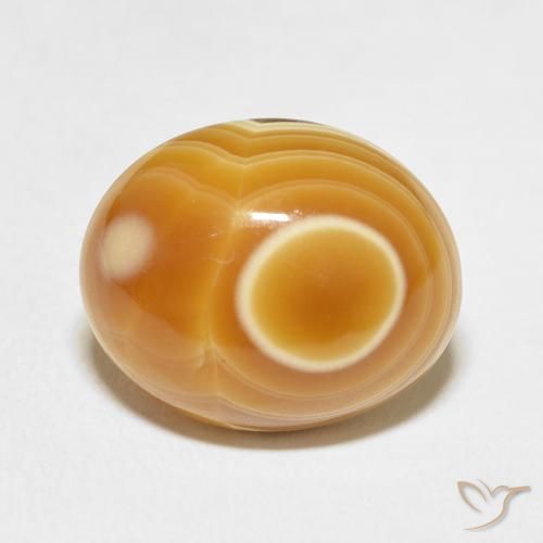 10.98ct طبيعي متعدد الألوان عقيق, بيضوي, غير شفاف