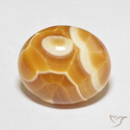 16.00ct طبيعي متعدد الألوان عقيق, بيضوي, غير شفاف