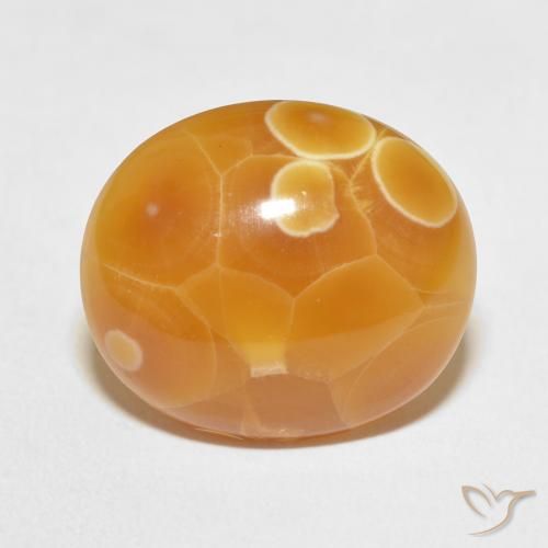17.46ct طبيعي متعدد الألوان عقيق, بيضوي, غير شفاف