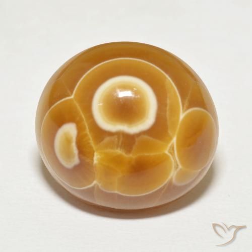 24.27ct طبيعي متعدد الألوان عقيق, دائري, غير شفاف, Photo A