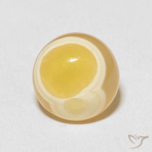 8.38ct طبيعي متعدد الألوان عقيق, دائري, غير شفاف