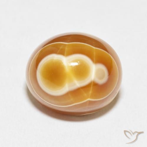 13.40ct طبيعي متعدد الألوان عقيق, بيضوي, غير شفاف