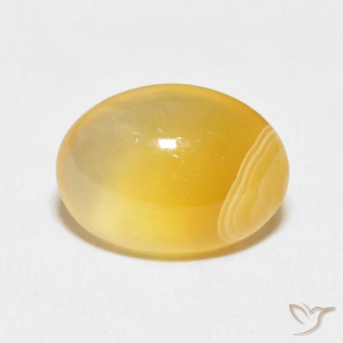 6.64ct طبيعي متعدد الألوان عقيق, بيضوي, نصف شفاف