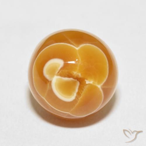 12.69ct طبيعي متعدد الألوان عقيق, دائري, غير شفاف