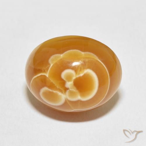 17.47ct طبيعي متعدد الألوان عقيق, بيضوي, غير شفاف, Photo A