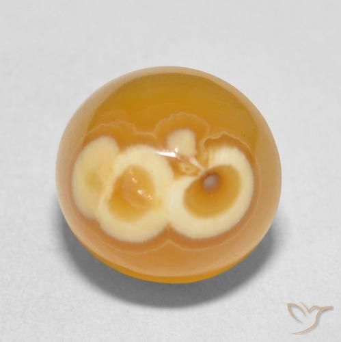 7.37ct طبيعي متعدد الألوان عقيق, بيضوي, غير شفاف