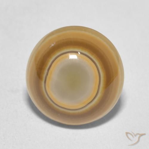 4.89ct طبيعي متعدد الألوان عقيق, دائري, غير شفاف