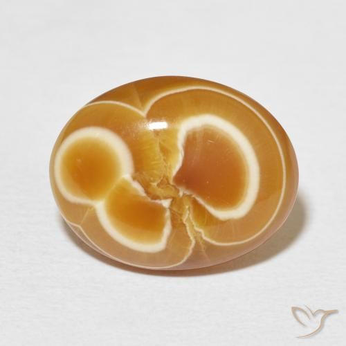 11.32ct طبيعي متعدد الألوان عقيق, بيضوي, غير شفاف