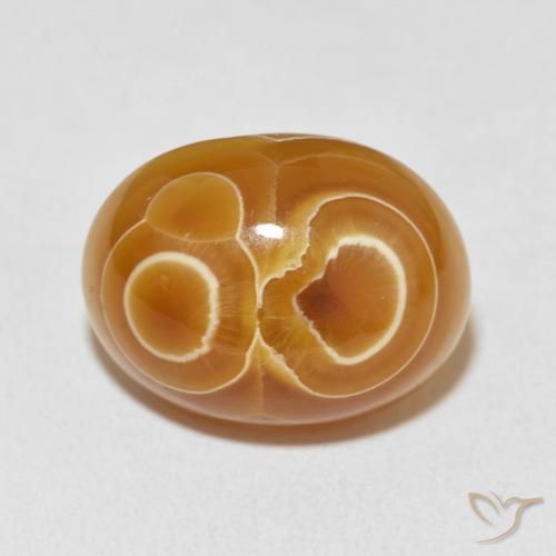 18.67ct طبيعي متعدد الألوان عقيق, بيضوي, غير شفاف
