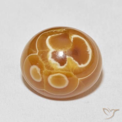 16.56ct طبيعي متعدد الألوان عقيق, بيضوي, غير شفاف
