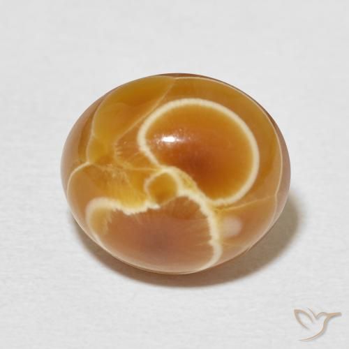8.24ct طبيعي متعدد الألوان عقيق, بيضوي, غير شفاف