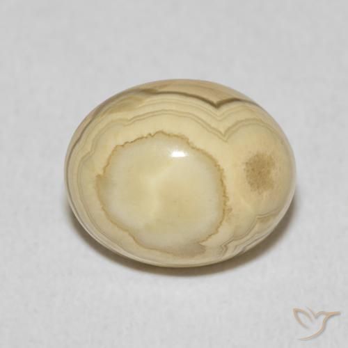 6.65ct طبيعي متعدد الألوان عقيق, بيضوي, غير شفاف
