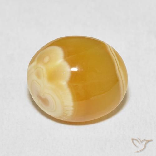 10.47ct طبيعي متعدد الألوان عقيق, بيضوي, غير شفاف