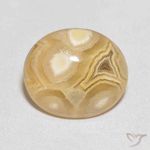 18.32ct طبيعي متعدد الألوان عقيق, بيضوي, غير شفاف