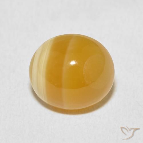 6.41ct طبيعي متعدد الألوان عقيق, بيضوي, غير شفاف