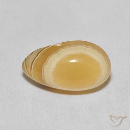11.05ct طبيعي متعدد الألوان عقيق, شكل الكمثرى, غير شفاف