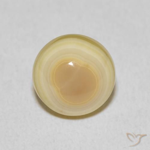 4.73ct طبيعي متعدد الألوان عقيق, دائري, غير شفاف