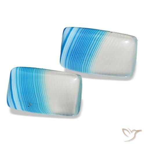 أحجار عقيق متعدد الألوان طبيعية، باجيت، شفاف، وزنها 12.70 قيراط